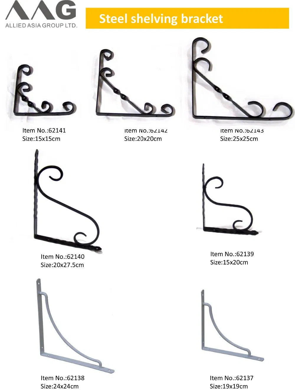 Ready Stock Wholesale Steel Metal Floating Corner Shelf Brackets