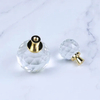 Plane Fillister Head Cupboard Door Handles with Crystals Knobs Glass Cabinet Handles