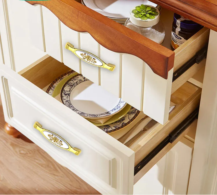 Wardrobe Dresser Handles Cabinet Drawer Pulls and Furniture Knobs Ceramic