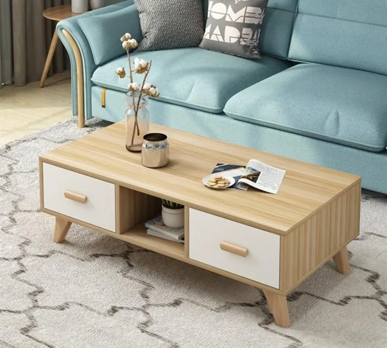 Modern Style Wooden Home Living Room Furniture Coffee Table with TV Stand