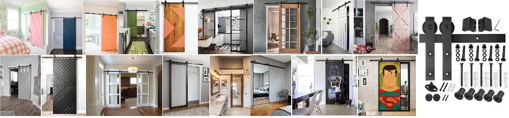 5 FT Track Double Furniture Sliding Door Kits for Cabinet
