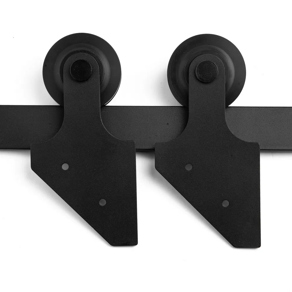 Black Modern Cabinet Track Sliding Barn Door Hardware Kits Fitting
