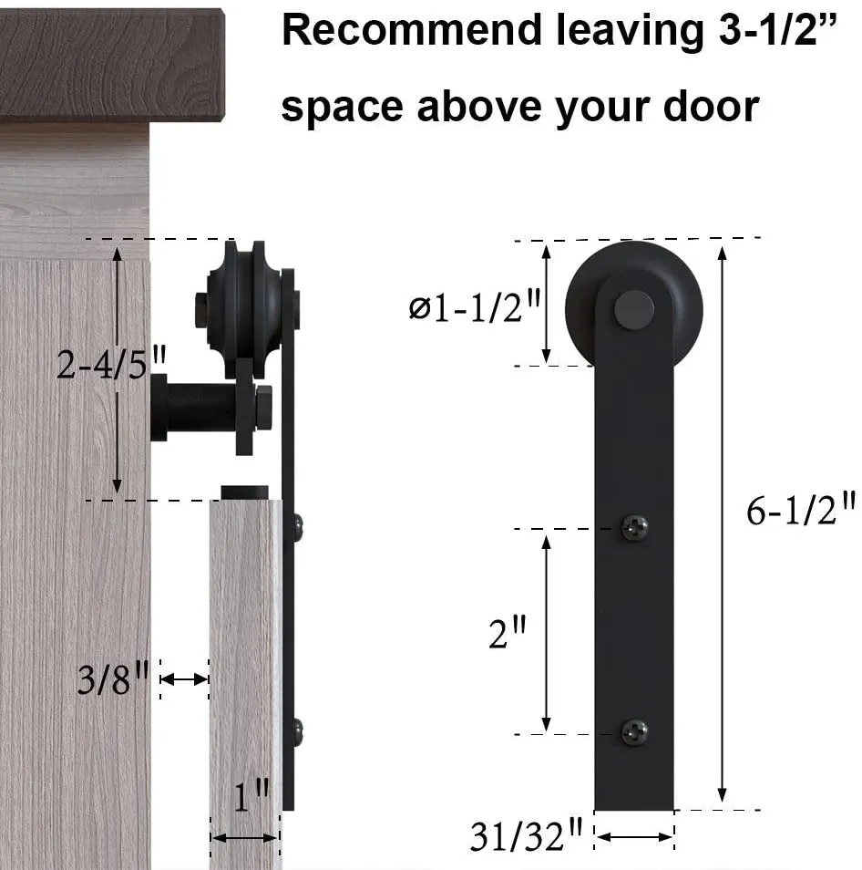 Steel Sliding Wholesale Barn Door Hardware System Concealed Sliding Door Hardware