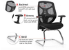 High-Tech Mesh Swivel Office Chair Black Fabric Office Chair