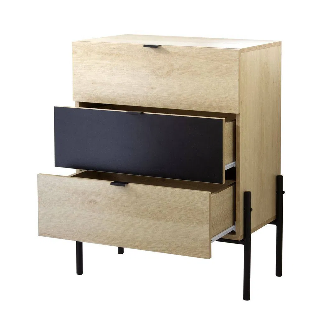 Two Colors Wood Dresser Modern Bedside Table Chest of Drawers