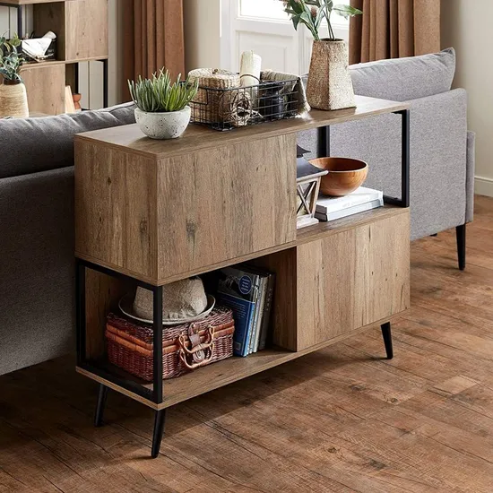 Entrance Living Room Double-Layer Storage Cabinet with Cabinet Doors