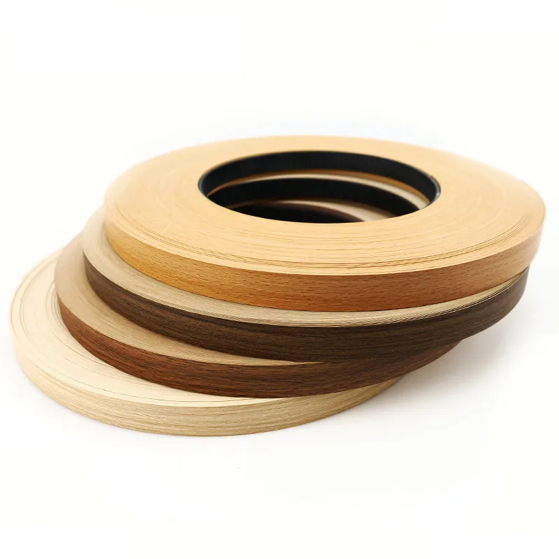 Wood Grain Glossy Plastic PVC Co-Extruded Edge Banding Strip Profile