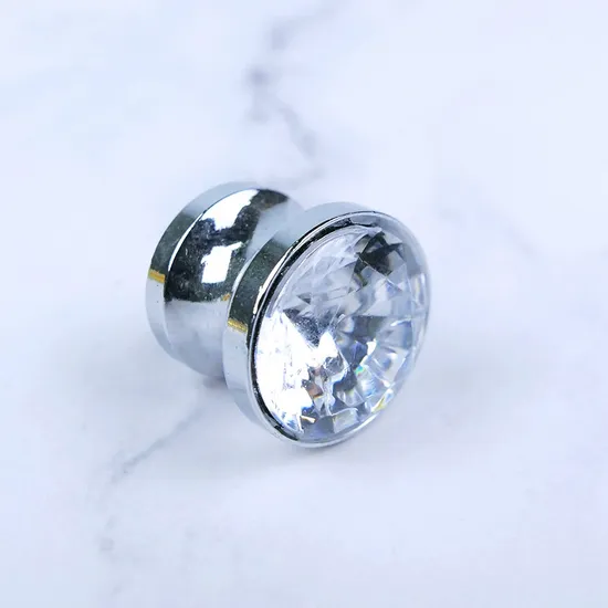 Crystal Small Diamond Drawer Handles Zinc Aluminum Knobs Crystal Glass Cabinet Handles