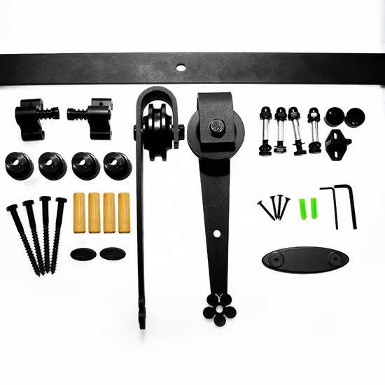 Barn Door Hardware 7FT/7.5FT/9FT Sliding Barn Door Plum Flow Shaped Track Roller