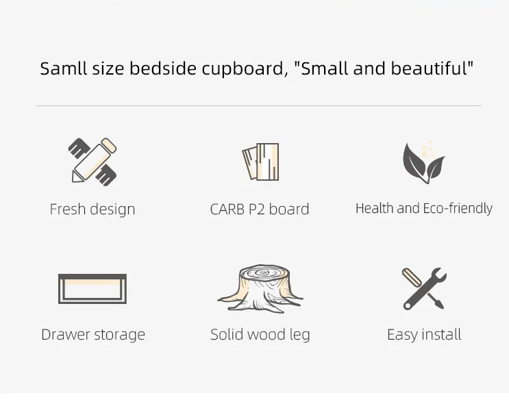 China Manufacturer Modern Bedroom Furniture Bedroom Cabinet Bedside Table