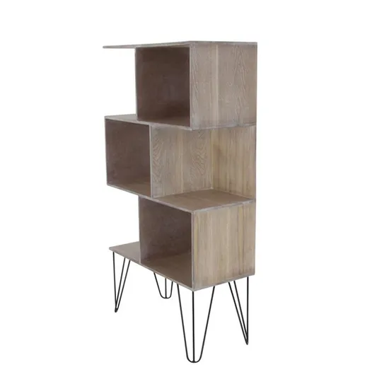 Living Room Furniture with Metal Iron Feet Storage Shelves Side Tables