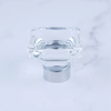 Large Squares Shape Edges Softened Knob Crystal Glass Pull Knobs Door Handles