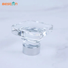 Large Squares Shape Edges Softened Knob Crystal Glass Pull Knobs Door Handles