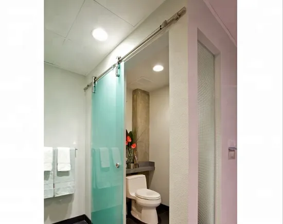 European Modern Stainless Steel Glass Door Sliding Barn Door Hardware System Kits