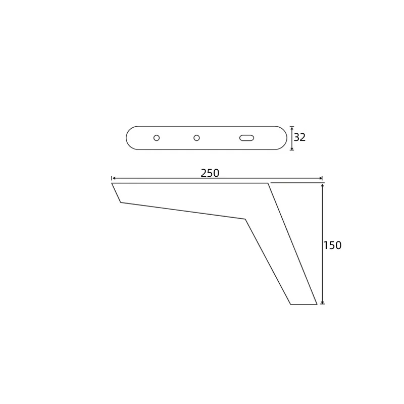 Inclined Cone 7-Shaped Wooden Legs Spray Paint Color Customizable Wooden Legs