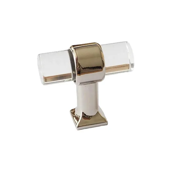 Kitchen Square Base Transparent Acrylic Door Pull Handle for Wholesale Hardware Furniture