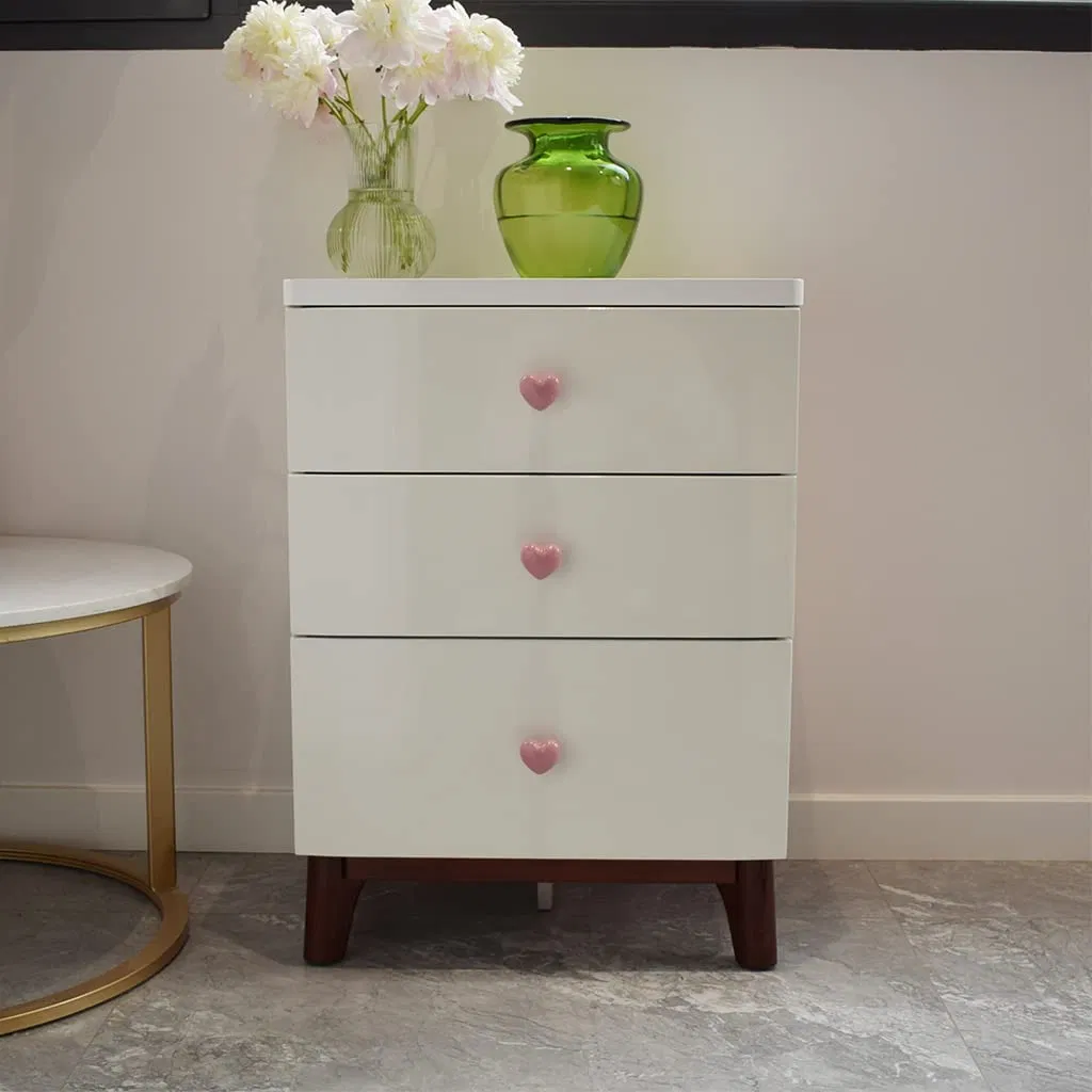 Kids Heart-Shaped Cartoon Cabinet Knob Ceramic Furniture Drawer Puller Handles
