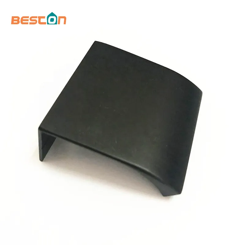 Matt Black Brushed Color Finishing Kitchen Aluminium Door Edge Profile Cabinet Handle