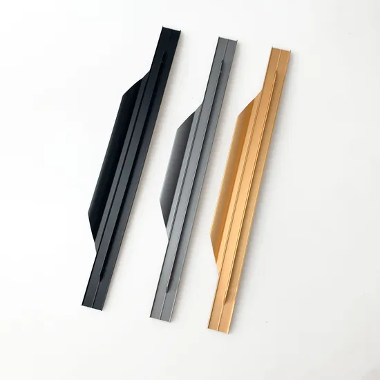 Aluminum Wardrobe Door Finger Pull Profile Handle Furniture Handles