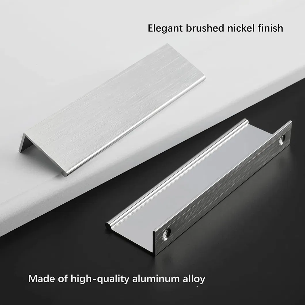 Hidden Cabinet Handles Aluminum Alloy Kitchen Cupboard Drawer Edge Handle Pulls Knobs