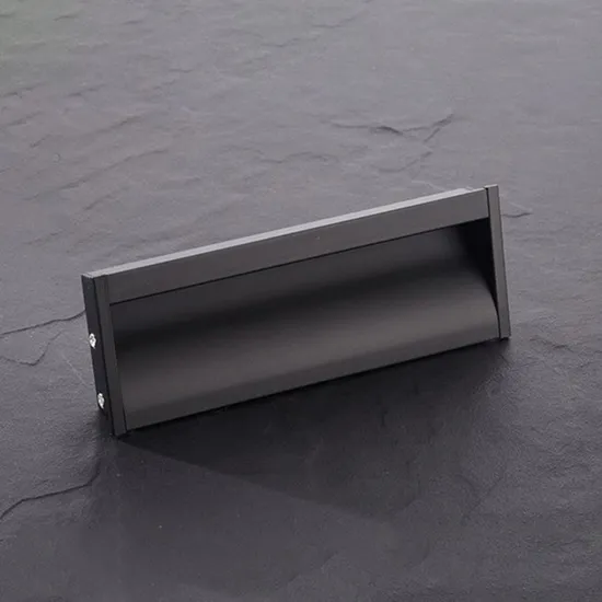 Recessed Cabinet Handles Aluminum Bedroom Kitchen Matt Black Pull Handle