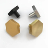 Solid Brass Hexagon Cabinet Knob Drawer Handle Pulls