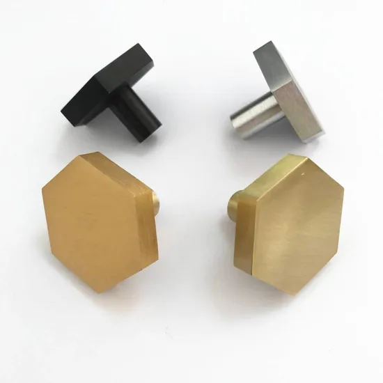 Solid Brass Hexagon Cabinet Knob Drawer Handle Pulls