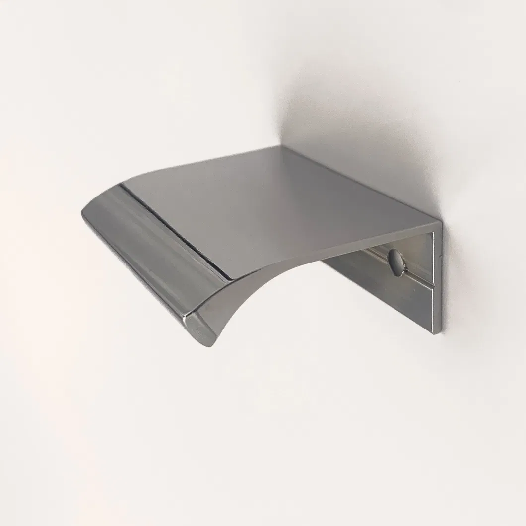 Back Mount Brushed Black Bedroom Dresser Finger Edge Pull Handles