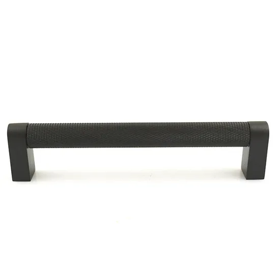 Cabinet Knurled Handle 16mm Dia Kitchen Solid Black Matt Drawer Handle Pull