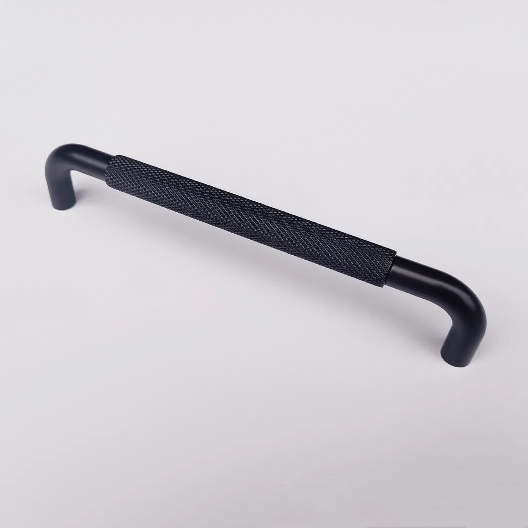 Knurled Handles U Type Aluminum Profile Furniture Wardrobe Cabinet Bar Door Pulls