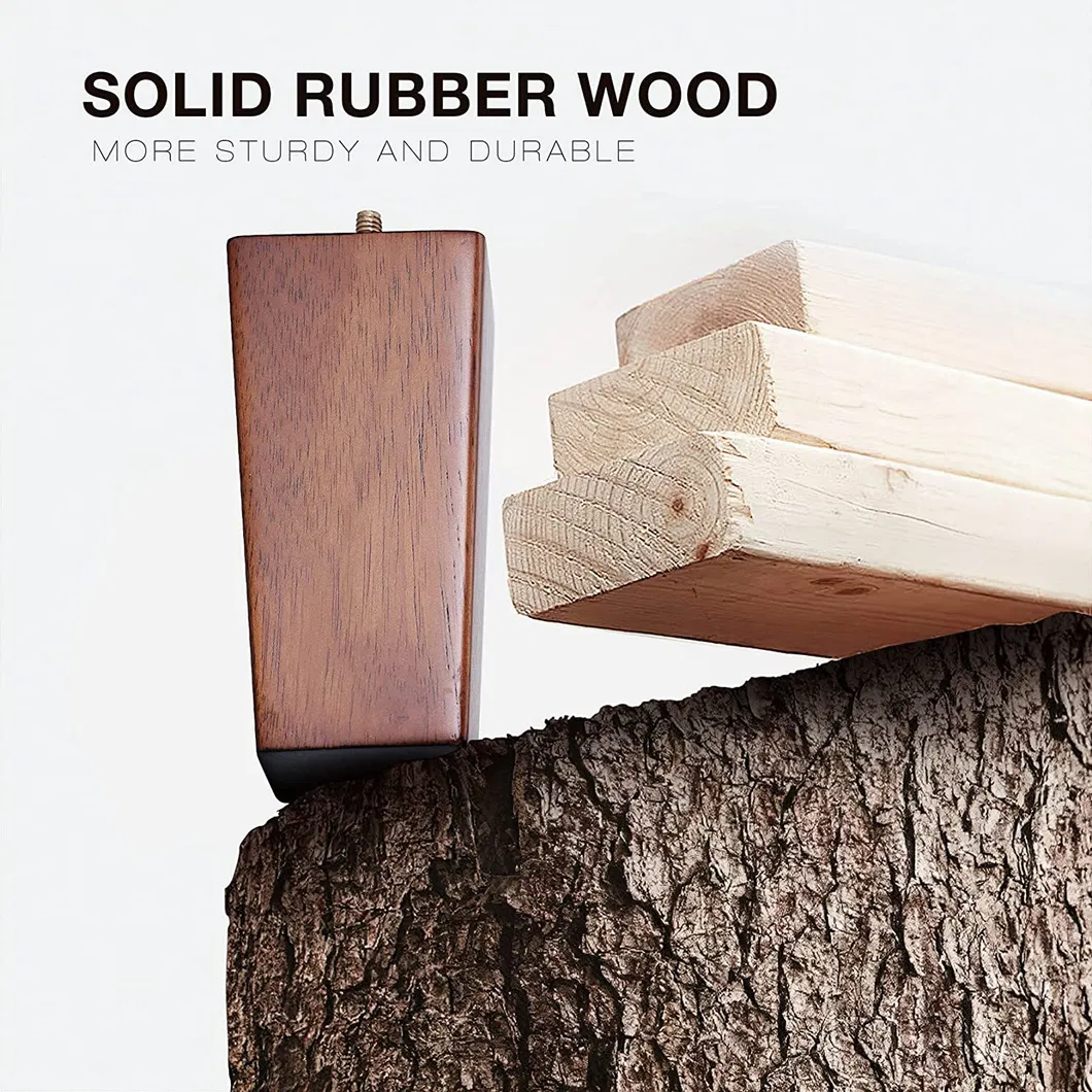 4PCS Antique Color Solid Wood Metal Furniture Legs Armchair Leg