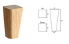 Carved Solid Wood Legs Square Long Tapered Natural Solid Wood Furniture Legs