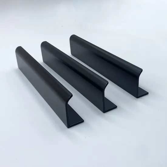 Kitchen Black Handle for Drawer Cabinet Modern Aluminum Furniture Edge Finger Pull