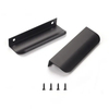 Aluminum Furniture Hardware Drawer Handles Hidden Finger Edge Pull for Kitchen Cabinet