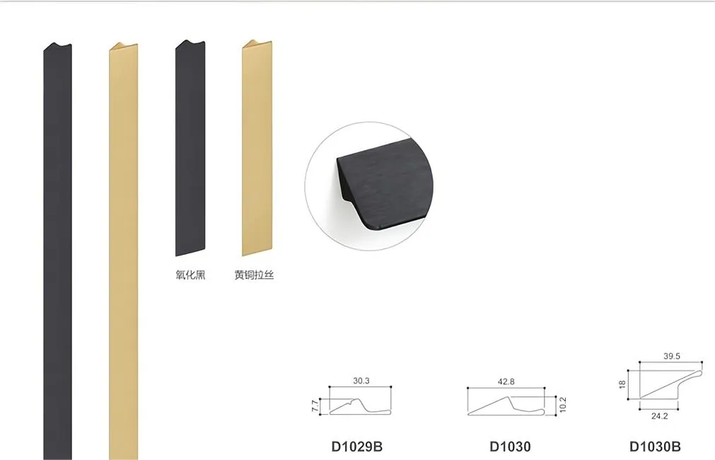 Black Gold Aluminum Kitchen 5 Inch Cabinet Drawer Door Pull Handle