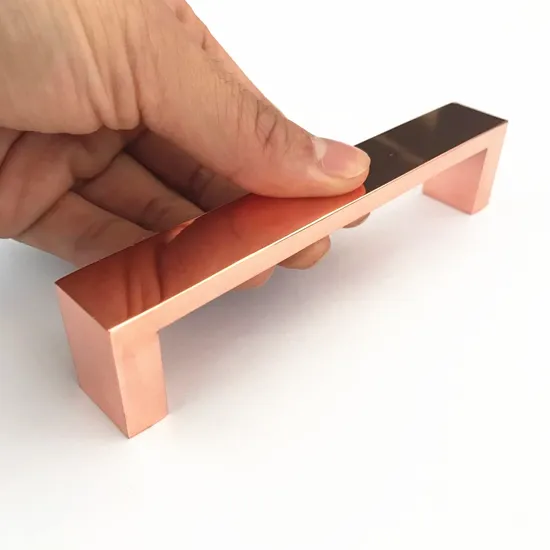 Brass Color Rose Gold Square Pull Hardware Cabinet Door Square Pull Handles