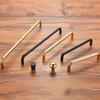 Solid U-Shaped Cabinets and Drawers Simple Kitchen Furniture Aluminum Handles Pulls