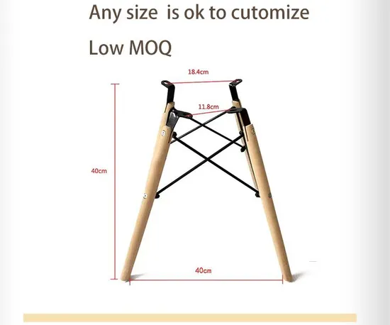 Wooden Durable Chair Base Solid Wood Chair Frame
