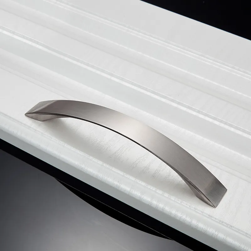 Aluminum Die-Casting Hardware Handle Aluminum Alloy Nickel Brushed Kitchen Cabinet Handle