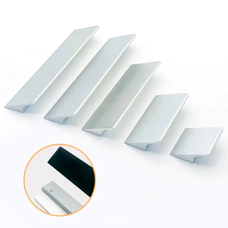 Aluminium Alloy Pulls Furniture Hardware Kitchen Cupboard Wardrobe Drawer Door Handles