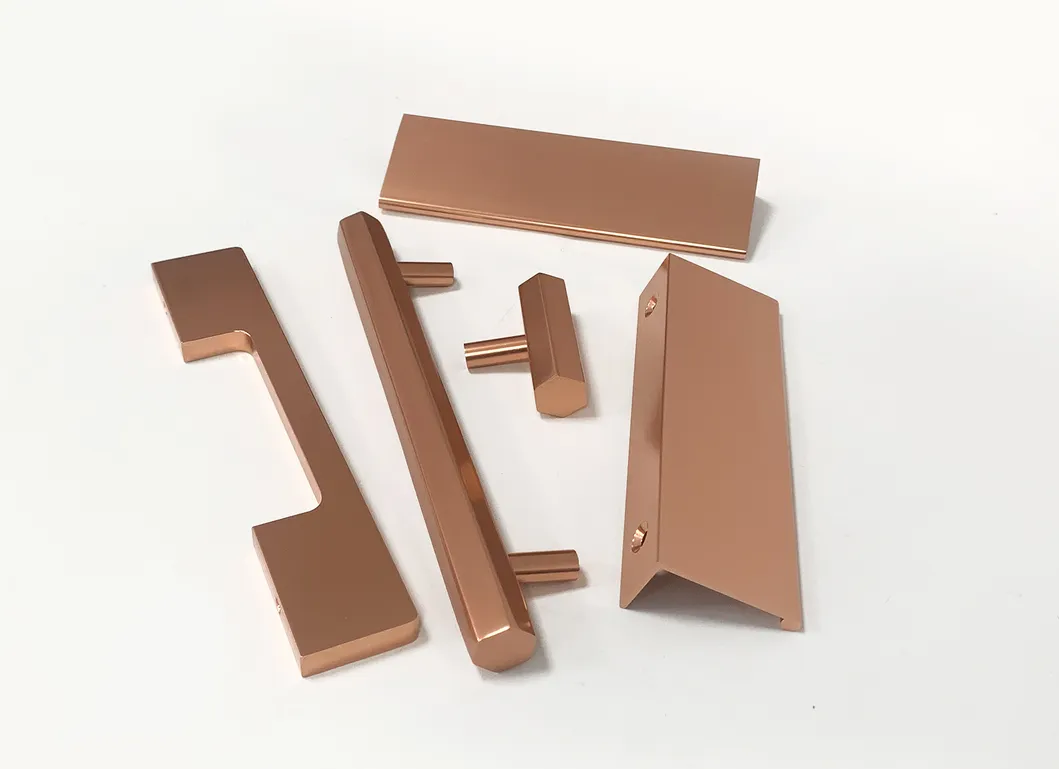 Furniture Hardware Cabinet Bathroom Handle Aluminum Rose Gold Kitchen Pull Handle