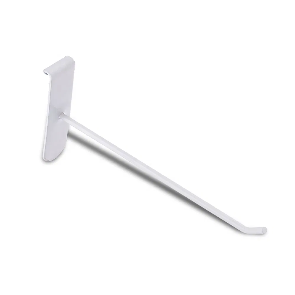 Chrome Plated Display Hooks for Supermarket Shelf Hanging Black Wire Single Hook