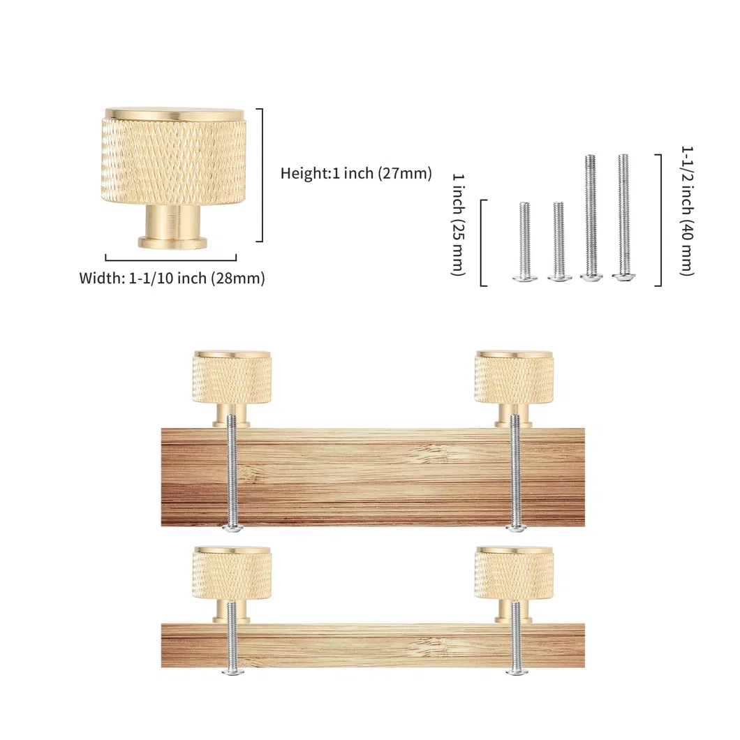 Aluminum Solid Drawer Pull with Diamond Pattern Knurled Kitchen Cabinet Pulls Handle