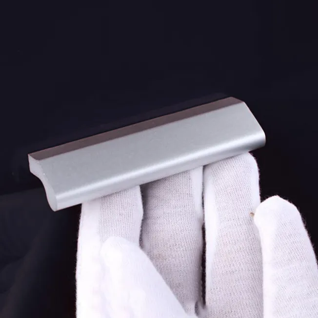 Aluminum Furniture Accessories Wardrobe Drawer Handles Matt Black Kitchen Cabinet Pull Handle