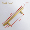 Modern Cabinet Drawer Handles Matt Gold Black Furniture Kitchen Aluminum 96mm Handle