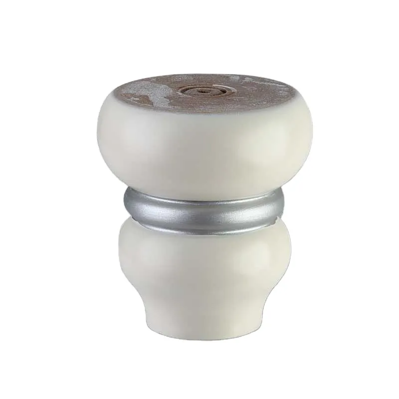 White Sofa Wooden Feet Round Gourd Solid Wood Sofa Chair Legs
