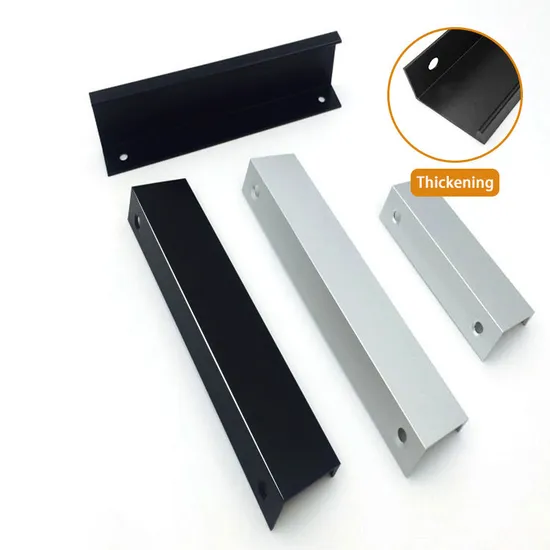 Minimal No-Punch Cupboard Narrow Edge Closet Door Handle