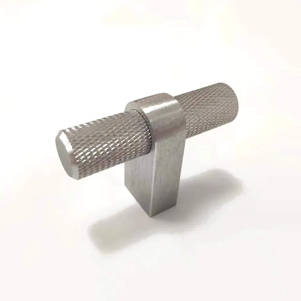 Furniture Accessories Aluminum Cabinet Knurled Handles Gold Black 50mm Drawer Pull Knobs