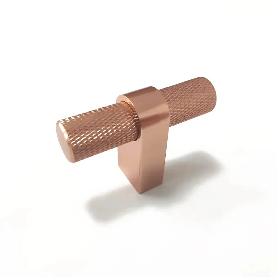 Furniture Accessories Aluminum Cabinet Knurled Handles Gold Black 50mm Drawer Pull Knobs