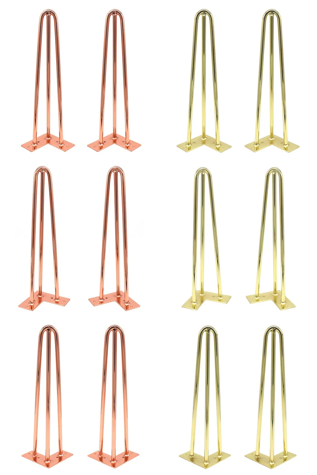 New Design Furniture Hairpin Legs Wholesale Metal Hairpin Legs Assortment